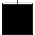 Solid Floppy Black Flag (48 x 48")